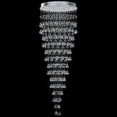 Nulco 248 - 80 - 03 Chrome with 30 Percent Lead Crystal Sonata Crystal Sixteen Light Down Lighting Chand - Eva Essentials